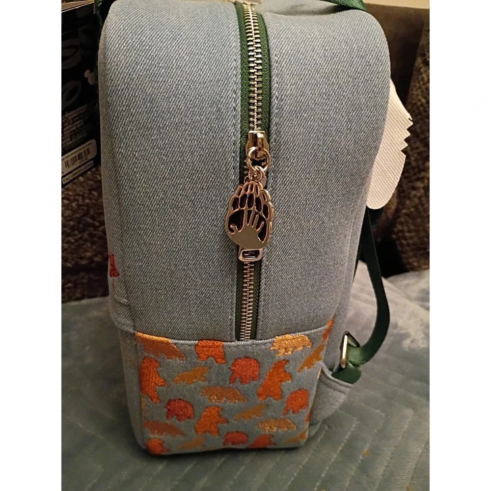 Loungefly Disney Brother Bear Embroidered Icons Denim Mini Backpack - NWT